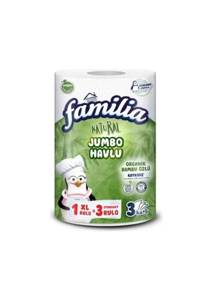 Familia Natural Jumbo Havlu 1 Xl=3 Rulo ürün görseli 1