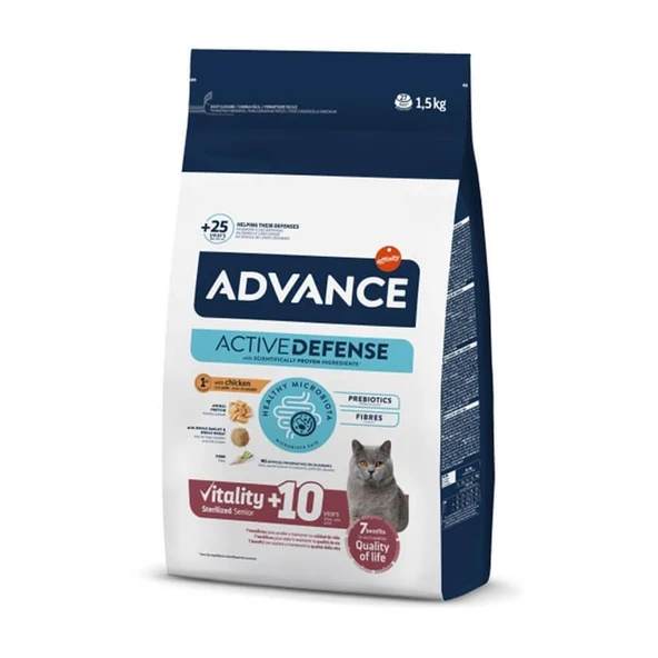 Advance Kısırlaştırılmış +10 Yaşlı Kedi Maması 1,5 Kg ürün görseli 1