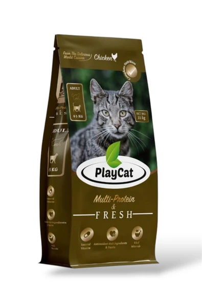 Playcat Tavuklu Multi-protein Yetişkin Kedi Maması 15 Kg ürün görseli 1
