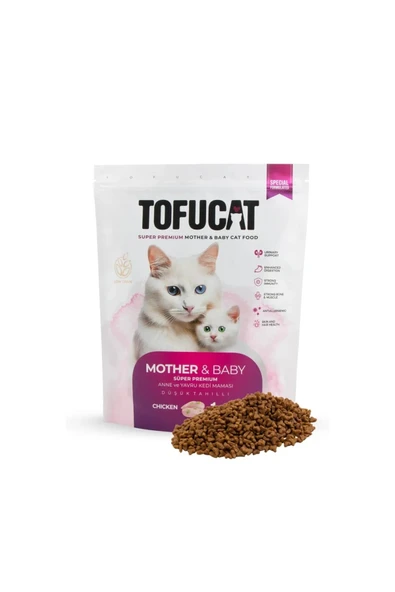vet advice Tofucat Super Premium Mother&Baby Tavuklu Yavru Kedi maması 1,5 kg - Antialerjenik ve Düşük Tahıllı ürün görseli 1