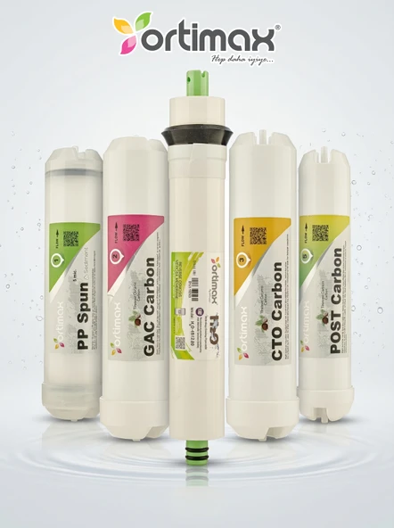 Ortimax  Su Arıtma Cihazı Uyumlu 5li Filtre Set ürün görseli 1