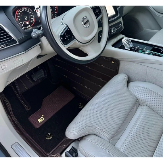 Volvo Xc90 2015-2024 Arası 5 Kişilik Aracına Özel 8d Çift Katmanlı Havuzlu Paspas Takımı (Kahverengi) ürün görseli 1