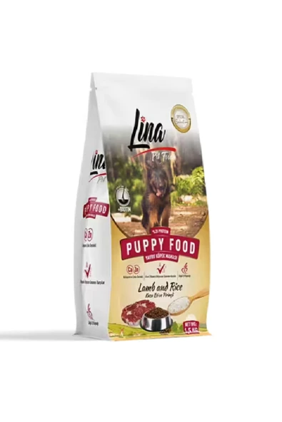 Lina Düşük Tahilli 28/16 Yavru Köpek Mamasi Kuzu Eti Ve Pirincli 1,5kg ürün görseli 1