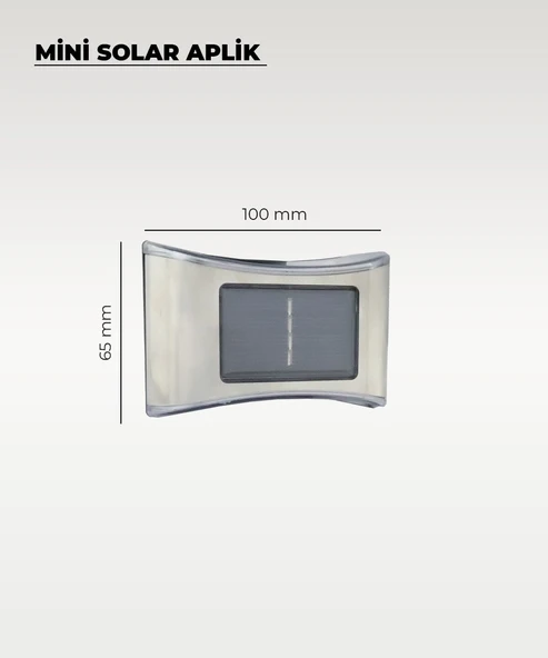 Mini Oval Solar Aplik Gün Işığı - 4 Adet - Resim 2