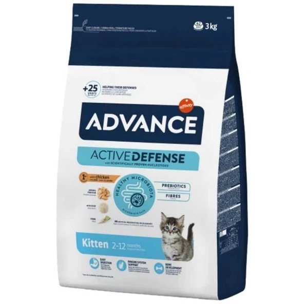 Advance Kitten Tavuklu ve Pirinçli Yavru Kedi Maması 3 Kg ürün görseli 1