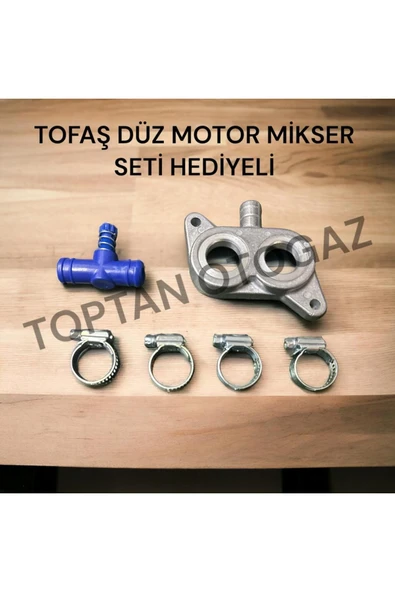 SEVMAK  TOFAŞ DÜZ MOTOR MİKSER + AYAR VANASI KELEPÇE HEDİYELİ SET ürün görseli 1