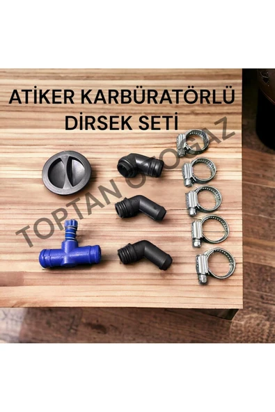 ATİKER  KARBÜRATÖRLÜ REGÜLATÖR DİRSEK SET + AYAR VANASI ürün görseli 1
