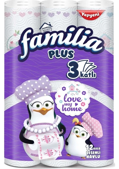 Familia Kağıt Havlu Plus Desenli 12'li Paket ürün görseli 1