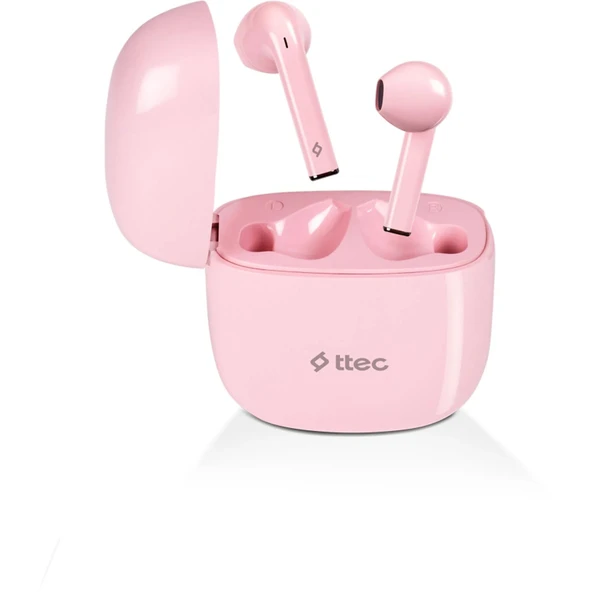Ttec 2KM141B AirBeat Go Gerçek Kablosuz TWS Bluetooth Kulaklık Pembe ürün görseli 1