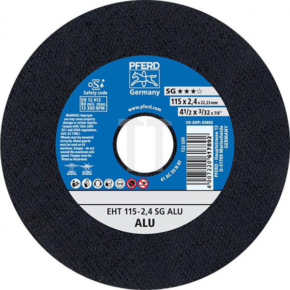 Pferd 115 x 2,4 mm Aluminyum Kesme Taşı 617892 10 Adet ürün görseli 1