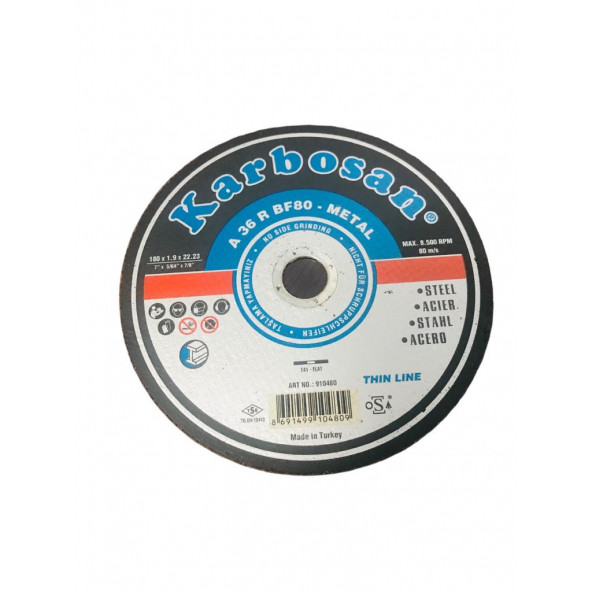Karbosan 180 x 1,9 NK Metal Kesme Taşı 25 Adet ürün görseli 1
