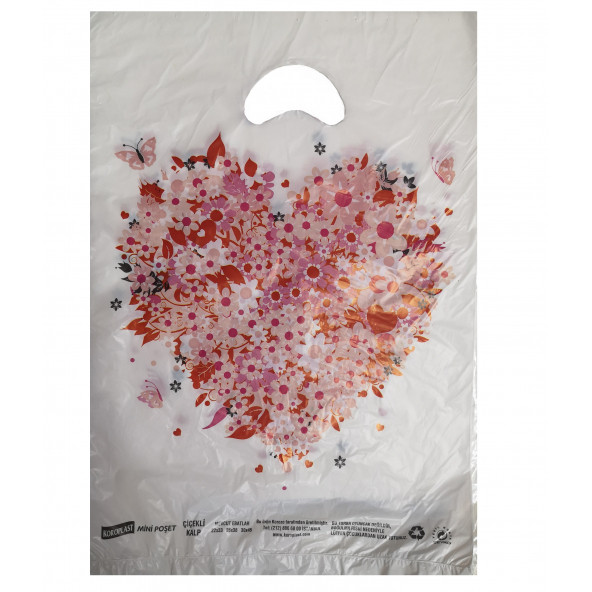KALP Baskılı ekonomik ORTA BoY HIŞIR POŞET 26x38cm (100 adet) ürün görseli 1