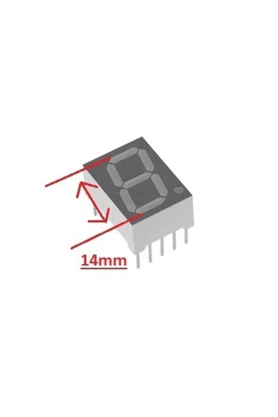 Rodevino 4 Haneli 14 Mm 7 Segment Display Ortak Katot Kırmızı - Resim 2