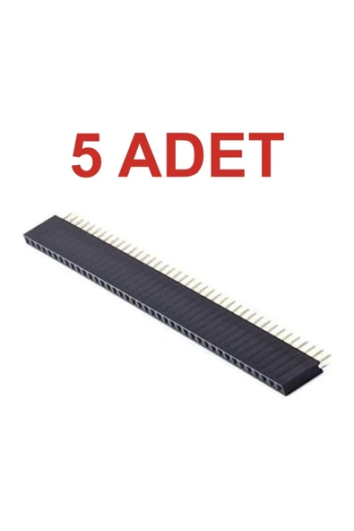 Rodevino 5 Adet Header Dişi 1x40 Tek Sıra 180 Derece 2.54mm Standart Boy ürün görseli 1