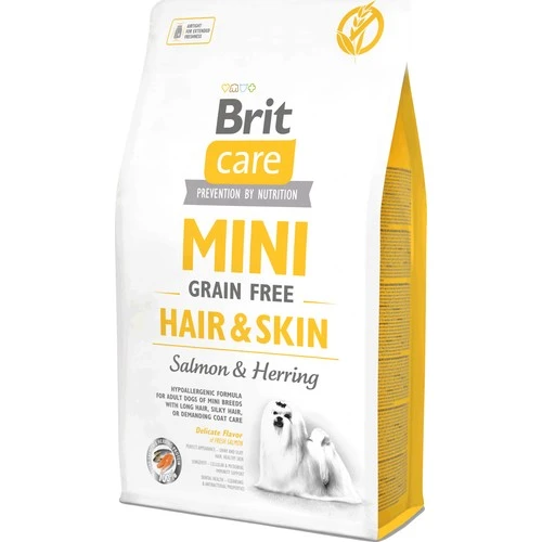 Brit Care Mini Hair Skin Somonlu ve Ringa Balıklı Tahılsız Köpek Maması 2 kg ürün görseli 1