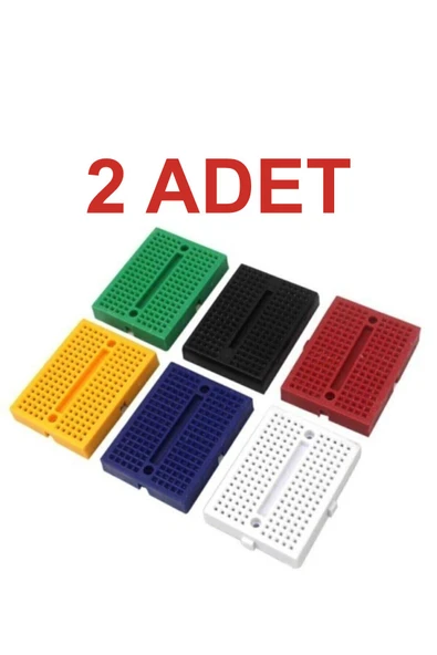 Rodevino 2 Adet Mini Breadboard 170 Pin – Prototip Devre Tahtası Karışık Renk ürün görseli 1