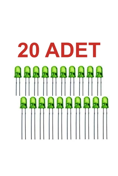 Rodevino 20 Adet 5mm Yeşil Led ürün görseli 1