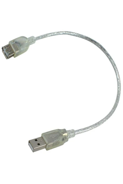Rodevino Usb Uzatma Kablosu 50 cm Şeffaf Usb 2.0 Uzatma Kablo ürün görseli 1