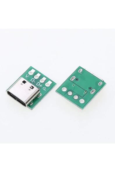 Rodevino 2 Adet Usb Type C 4 Pin Dıp Çevirici 2.54 mm – Type C Adaptör Pcb - Resim 3