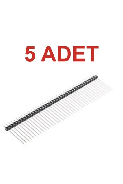 Rodevino 5 Adet Uzuun Erkek Header 1x40 23mm 180° Derece 2.54mm ürün görseli 1