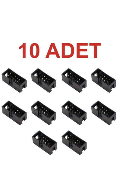 Rodevino 10 Adet 10 Pin Idc Konnektör Erkek 180 Derece ürün görseli 1