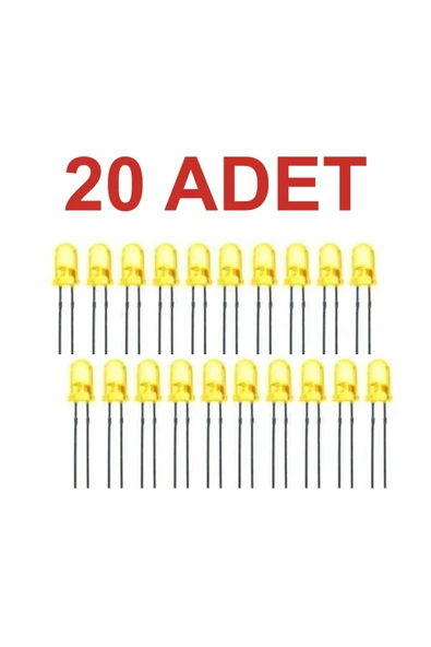 Rodevino 20 Adet 5mm Sarı Led ürün görseli 1