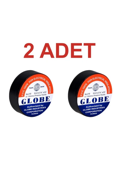 Rodevino Globe Elektrik Bandı 2 Adet siyah renk izole elektrik bandı ürün görseli 1