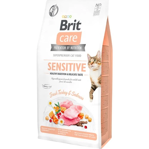 Brit Care Sensitive Hindi ve Somon Etli Hassas Tahılsız Kedi Maması 2 Kg ürün görseli 1
