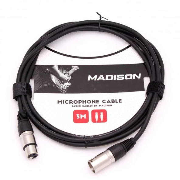 Madison Mikrofon Kablosu 3 Metre- SİYAH ürün görseli 1