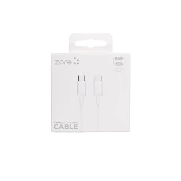 Zore ZR-41 Type-C to Type-C PD Hızlı Şarj Özellikli Data ve Şarj Kablosu-1Metre ürün görseli 1