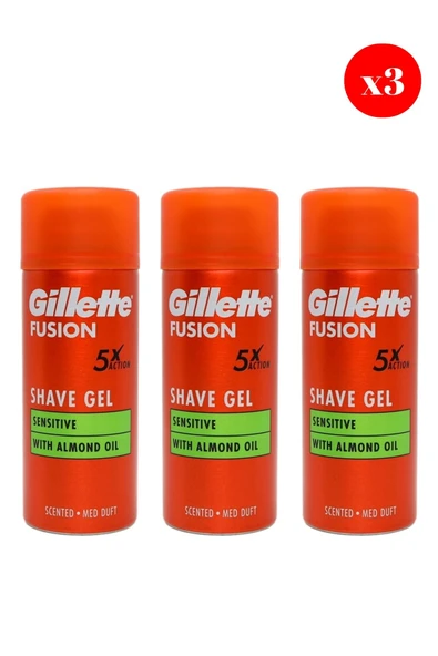 Gillette Fusion5 Ultra Sensitive Traş Jeli 75Ml X3 ADET ürün görseli 1