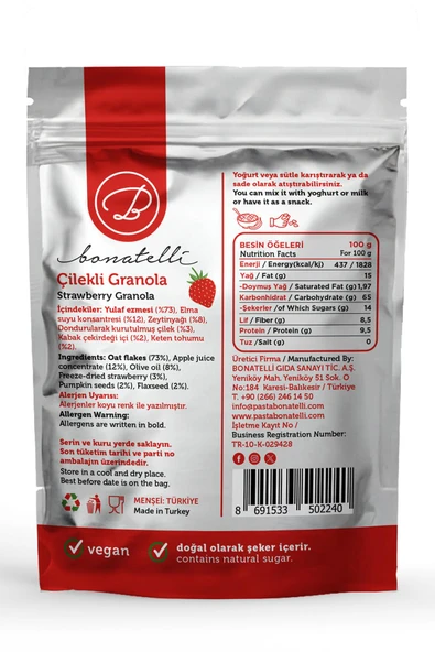 Çilekli Granola 300 G - Resim 2