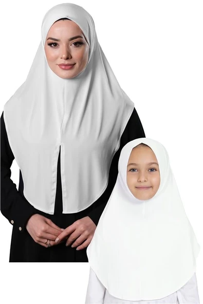 Krem Pratik Anne Kız Kombin Tesettür Eşarp Sandy Düz Hijab 230812_40 ürün görseli 1