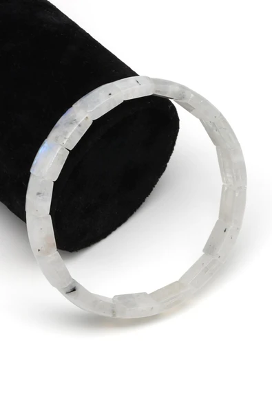 Ay Taşı Doğal Taş Bileklik 9 x 12 mm Özel Kesim ürün görseli 1
