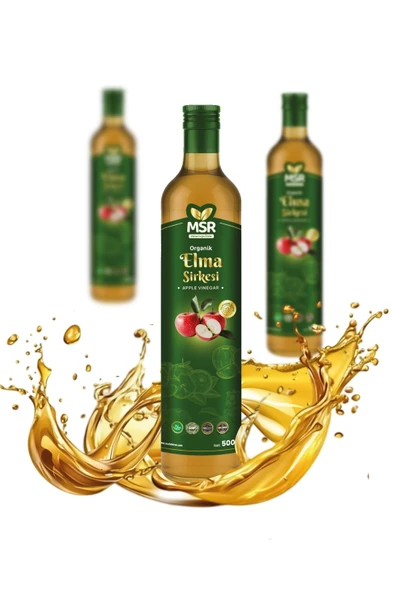 MSR BİTKİSEL DOGAL ÜRÜNLER Elma Sirkesi 500ml ürün görseli 1
