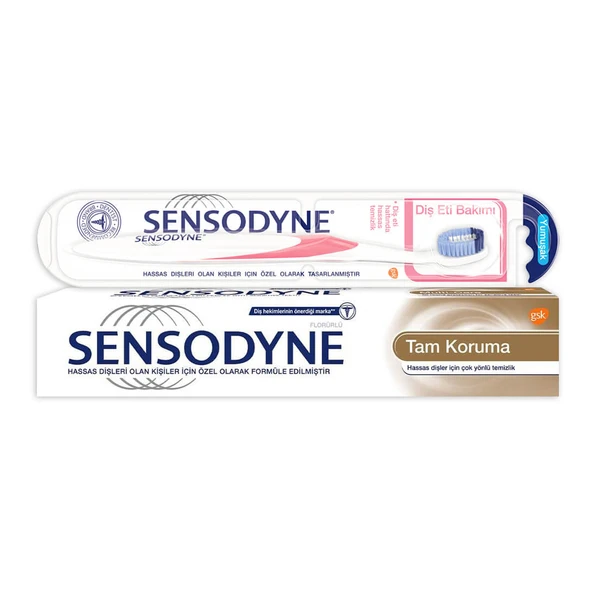 Sensodyne Tam Koruma Diş Macunu 75Ml + Diş Eti Bakımı Fırça Seti ürün görseli 1