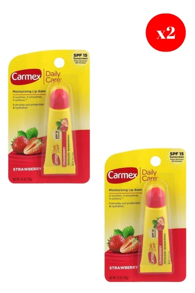 Carmex Lip Balm Tüp Spf Çilek 10Gr X2 ADET ürün görseli 1