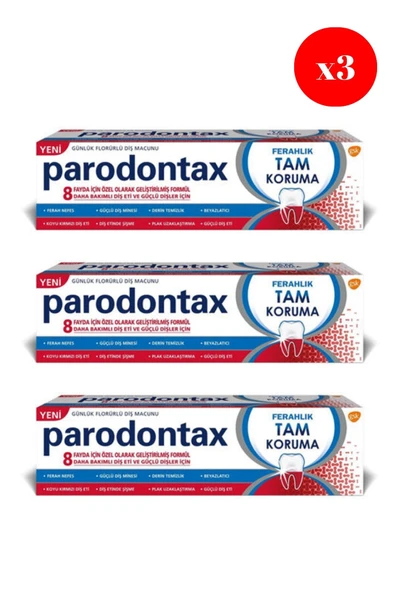 Parodontax Ferahlık Tam Koruma Diş Macunu 50Ml X3 ADET ürün görseli 1