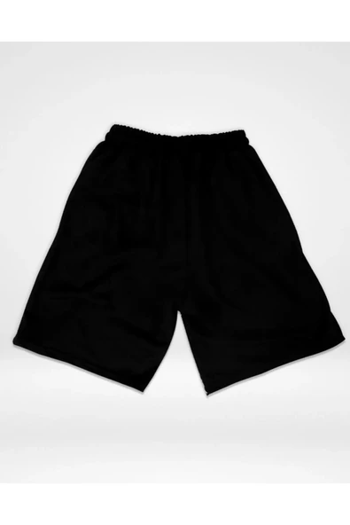 Yıldırım Baskılı Siyah Unisex Şort - Resim 2