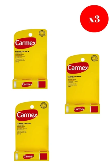 Carmex Classic Lip Balm Medicated 4,25 Gr X3 ADET ürün görseli 1