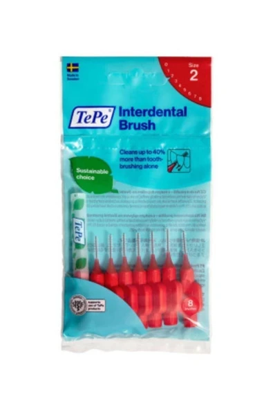 Tepe Interdental Brush Arayüz Fırçası Kırmızı 0.5 mm 8 li ürün görseli 1
