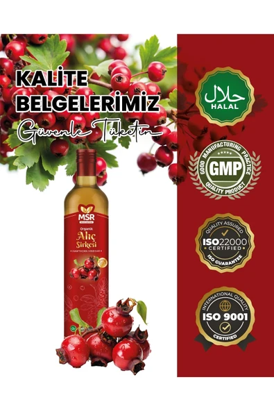 MSR BİTKİSEL DOGAL ÜRÜNLER Alıç Sirkesi 500ml - Resim 5