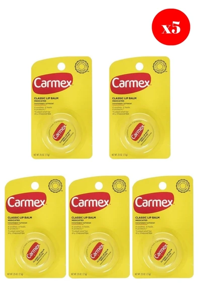 Carmex Classic Lip Balm Medicated 7,5 gr X5 ADET ürün görseli 1