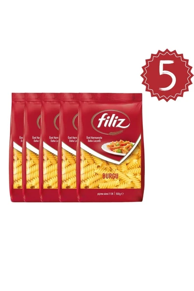 FİLİZ Filiz Burgu Makarna 500grx5 adet ürün görseli 1