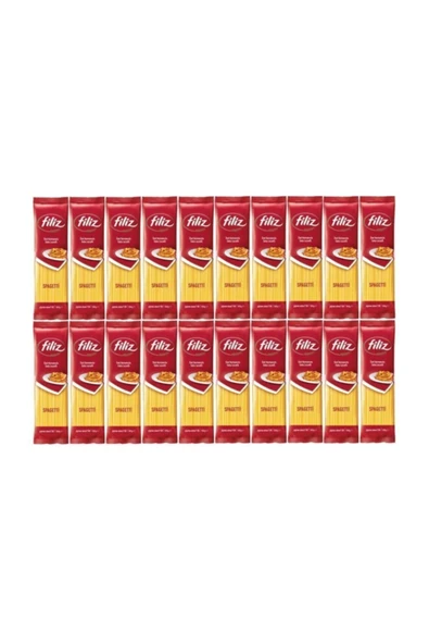 FİLİZ Spagetti / Çubuk Makarna 500 Gr X 20 Adet (1 Koli) ürün görseli 1