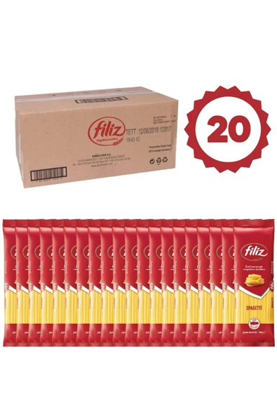 FİLİZ Filiz Spagetti 500gr 1Koli x20 ürün görseli 1