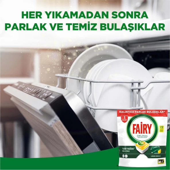Fairy Hepsi Bir Arada Limon 22'li Tablet x 2 - Resim 5