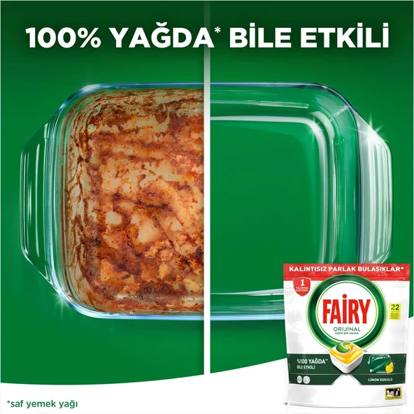 Fairy Hepsi Bir Arada Limon 22'li Tablet x 2 - Resim 3