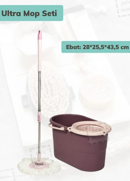 Ultra Mop Seti Temizlik Kovası Döner Başlıklı Paspas Temizlik Seti ürün görseli 1