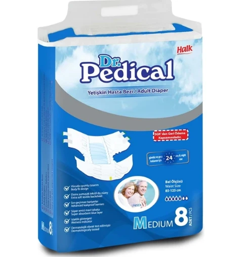 Dr. Pedical Yetişkin Hasta Bezi Medium 8'li ürün görseli 1